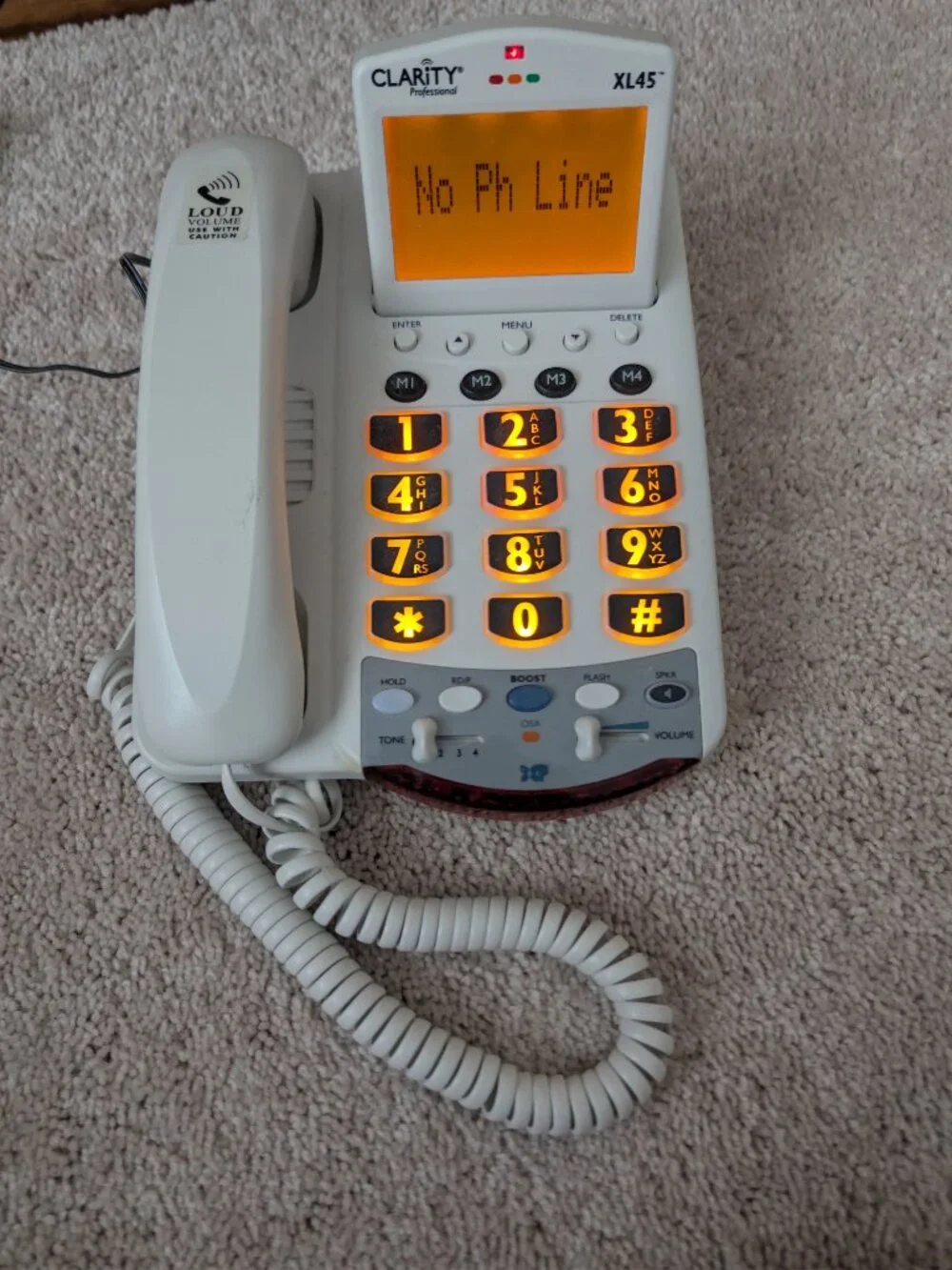 Clarity xl45 Amplified Braille Phone -Hard of Hearing Low‎ Vision W/ Auto Dial